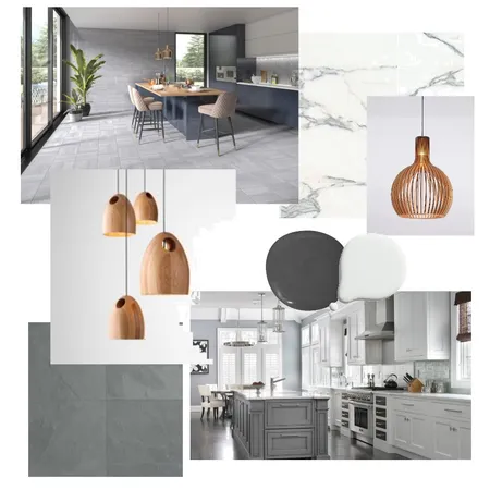 Grey/White kitchen Interior Design Mood Board by GableandNor on Style Sourcebook