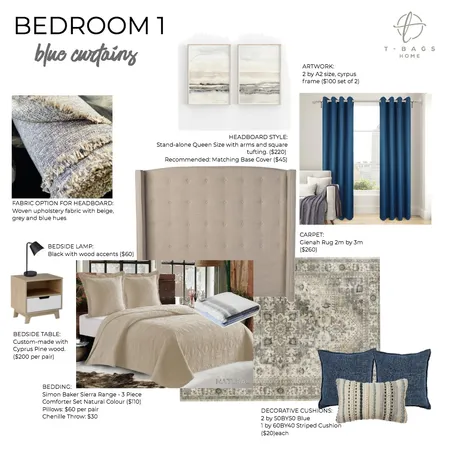 Mary Jane Bedroom 1 Interior Design Mood Board by Zambe on Style Sourcebook