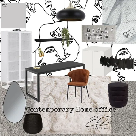Contemporary home office Interior Design Mood Board by EF ZIN Interiors on Style Sourcebook