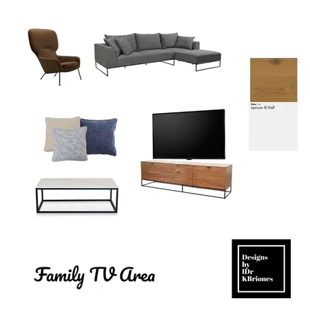 Family TV Area Interior Design Mood Board by KB Design Studio on Style Sourcebook