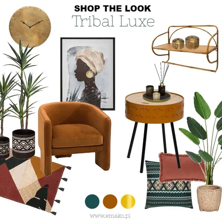 Tribal luxe living room Interior Design Mood Board by Olga Lypova on Style Sourcebook