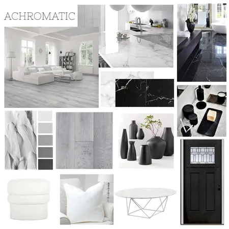 Achromatic Interior Design Mood Board by Uyanga on Style Sourcebook