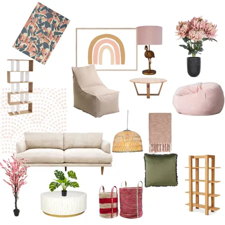 Pink monochromatic room Interior Design Mood Board by Jooo on Style Sourcebook