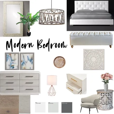 Modern Bedroom Interior Design Mood Board by kellyengst on Style Sourcebook