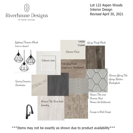 Lot 122 Aspen Woods interior Interior Design Mood Board by Riverhouse Designs on Style Sourcebook