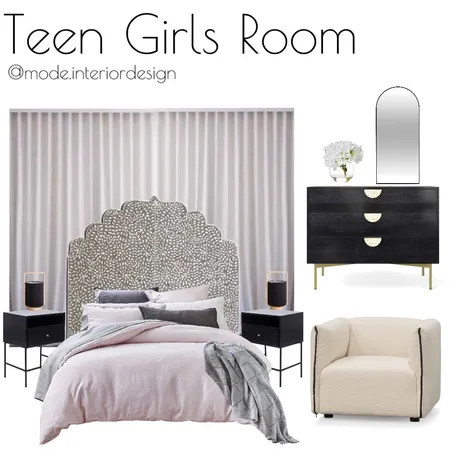 Teen Girls Room Interior Design Mood Board by Mode Interior Design on Style Sourcebook