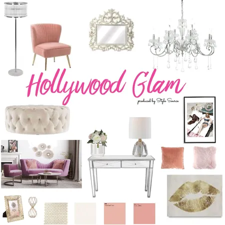 Hollywood Glam Interior Design Mood Board by kellyengst on Style Sourcebook