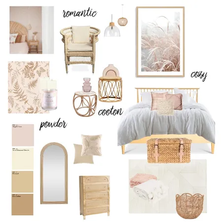 Romantic Boho Interior Design Mood Board by maayanelnekave on Style Sourcebook