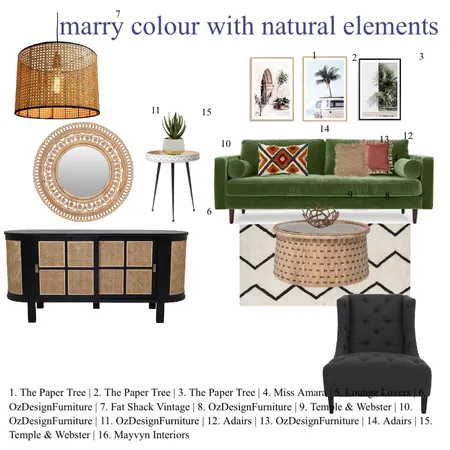 Natural elements Interior Design Mood Board by batool on Style Sourcebook