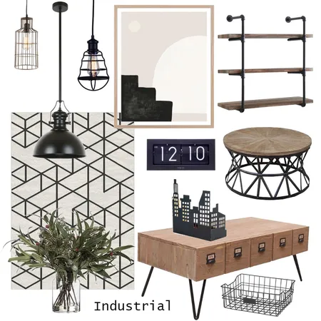 Modern Industrial Interior Design Mood Board by bindeebel on Style Sourcebook