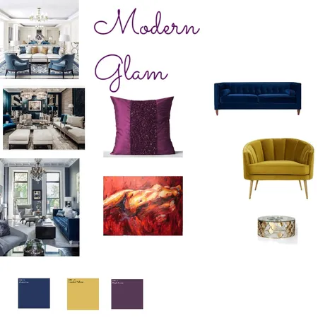Modern Glam Interior Design Mood Board by Twambilile Mwafulilwa on Style Sourcebook