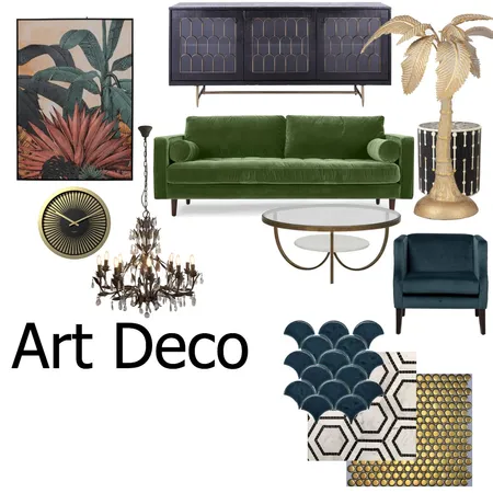 Art Deco Interior Design Mood Board by Jennifer's on Style Sourcebook