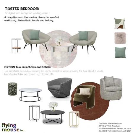 Option two: The Minta Reception with armchairs Interior Design Mood Board by Flyingmouse inc on Style Sourcebook