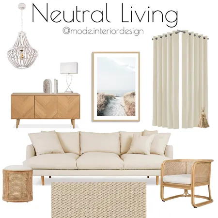 Neutral Living Interior Design Mood Board by Mode Interior Design on Style Sourcebook