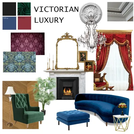 Luxe Victorian Lounge Interior Design Mood Board by CHRIS ALEXANDER on Style Sourcebook