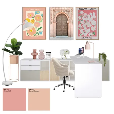 Pink Study Interior Design Mood Board by homebybelle on Style Sourcebook