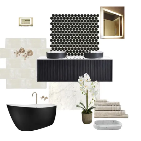 Monochrome Bathroom Interior Design Mood Board by Studio LJW on Style Sourcebook
