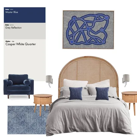 Master bedroom navy Interior Design Mood Board by homebybelle on Style Sourcebook