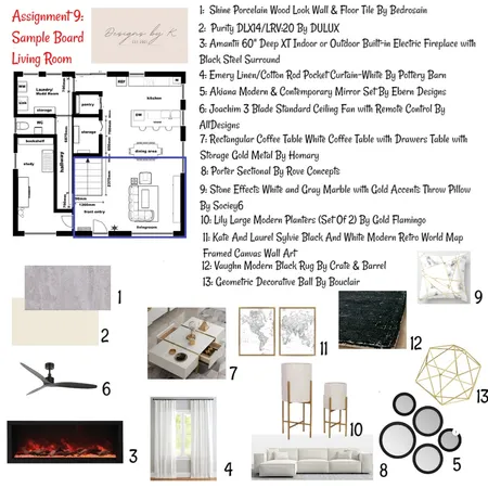 Livingroom sampleboard Interior Design Mood Board by DesignsbyK on Style Sourcebook