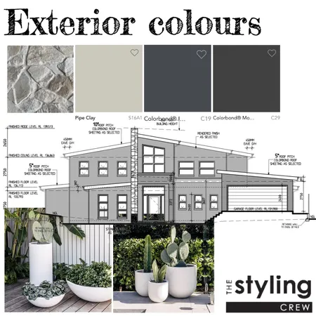 Exterior colours - 9 Beverley Pl Interior Design Mood Board by The Styling Crew on Style Sourcebook