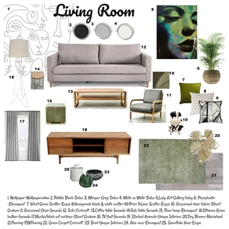 Living room Final Interior Design Mood Board by streakcandice on Style Sourcebook