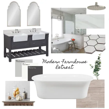 Modern Farmhouse Bathroom Interior Design Mood Board by No.4 Decor on Style Sourcebook