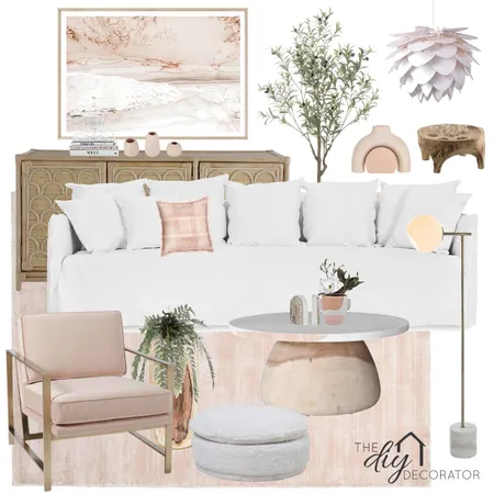 soft pinks Interior Design Mood Board by Thediydecorator on Style Sourcebook