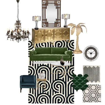 Art Deco Interior Design Mood Board by Jennifer's on Style Sourcebook