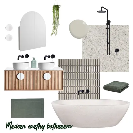 Modern earthy bathroom Interior Design Mood Board by Style Curator on Style Sourcebook