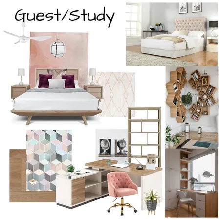 Guest / Study Interior Design Mood Board by likeaqueen on Style Sourcebook