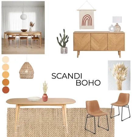 Scandi Boho Dining Interior Design Mood Board by sarahramsden on Style Sourcebook