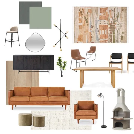 transitional retro warm Interior Design Mood Board by Kayrener on Style Sourcebook