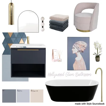 Hollywood Glam Bathroom Interior Design Mood Board by emmagriffiths on Style Sourcebook