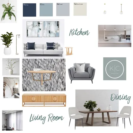 Living/Dining Room Interior Design Mood Board by kcdesignco on Style Sourcebook