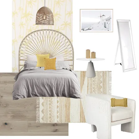 yellow and grey bedroom Interior Design Mood Board by Emily_Interiors on Style Sourcebook
