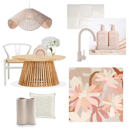 Blush kitchen and living Interior Design Mood Board by Vienna Rose Interiors on Style Sourcebook