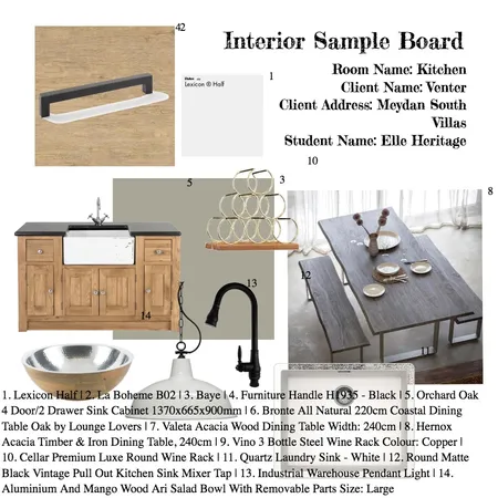 Kitchen Interior Design Mood Board by Elle on Style Sourcebook