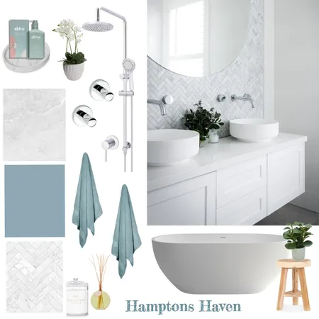 Hamptons Haven Bathroom Interior Design Mood Board by jaimet on Style Sourcebook