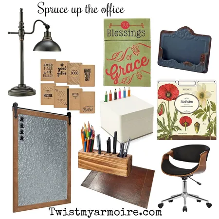 desk supplies Interior Design Mood Board by Twist My Armoire on Style Sourcebook