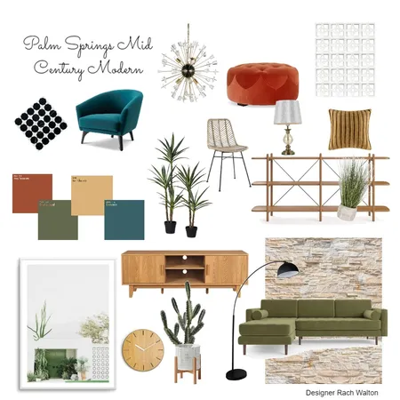 Palm Springs Mid Century Modern Interior Design Mood Board by rachwalton on Style Sourcebook