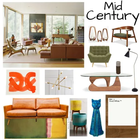 Mid Century Modern Interior Design Mood Board by Leafyseasragons on Style Sourcebook