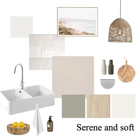 Serene and soft kitchen Interior Design Mood Board by Style Curator on Style Sourcebook