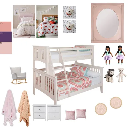Girls Bedroom Interior Design Mood Board by Loyiso Notununu on Style Sourcebook
