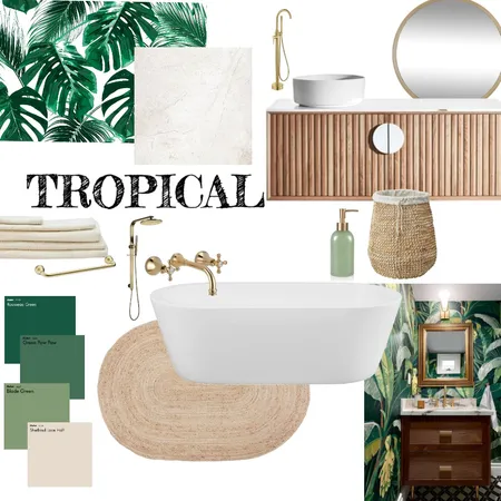 TROPICAL BATHROOM Interior Design Mood Board by aliciarickstrew on Style Sourcebook