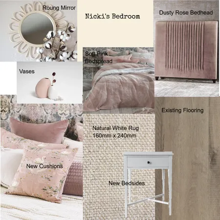 Nicki's Bedroom Interior Design Mood Board by Christine Dengate on Style Sourcebook