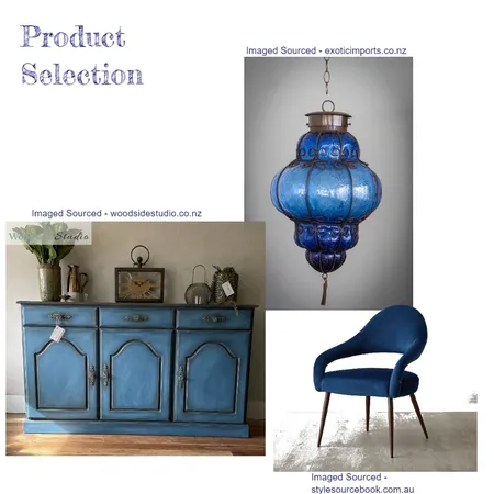 Moody Blue - Module 3 Part C Interior Design Mood Board by Russell.Chambers on Style Sourcebook
