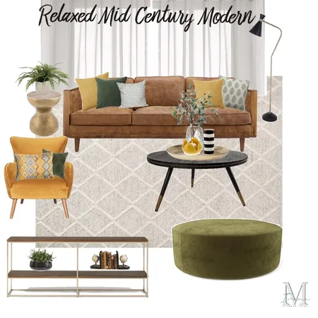 Relaxed Mid Century modern living Interior Design Mood Board by IvanaM Interiors on Style Sourcebook
