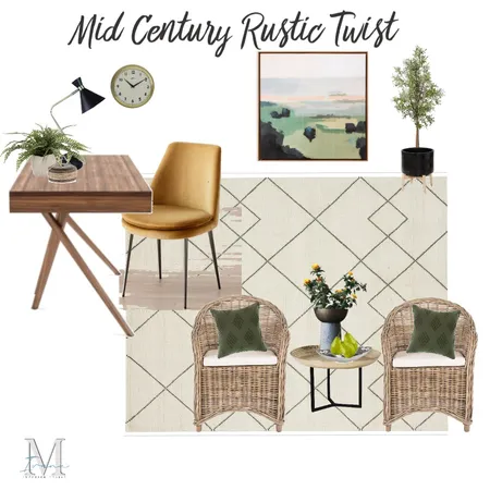 Mid Century/ Rustic office Interior Design Mood Board by IvanaM Interiors on Style Sourcebook
