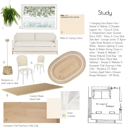 Guest/Study Room Interior Design Mood Board by larissaemara on Style Sourcebook