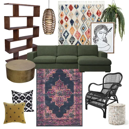 Bohemian Interior Design Mood Board by graphite hands on Style Sourcebook